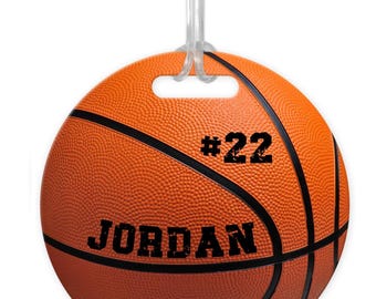 Personalized Sports BAG TAGS- Basketball, Volleyball, Softball, Golf & Tennis