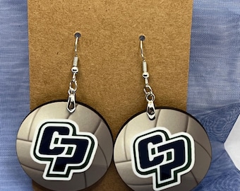 Personalized VOLLEYBALL  earrings
