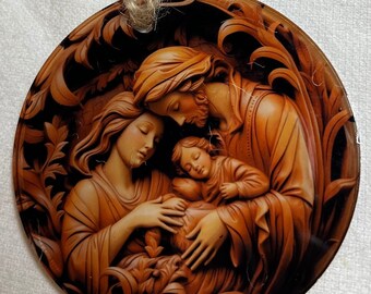 Acrylic CHRISTMAS NATIVITY Holiday ORNAMENTS