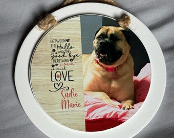 Large Wood & Metal MEMORIAL Personalized Photo ORNAMENTS- 3 OPTIONS.