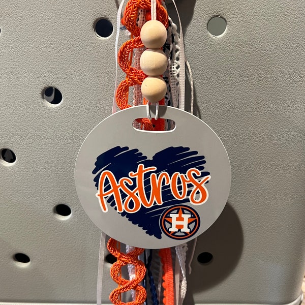 Houston Astros/ Sports bag tag/ Bogg bag tag