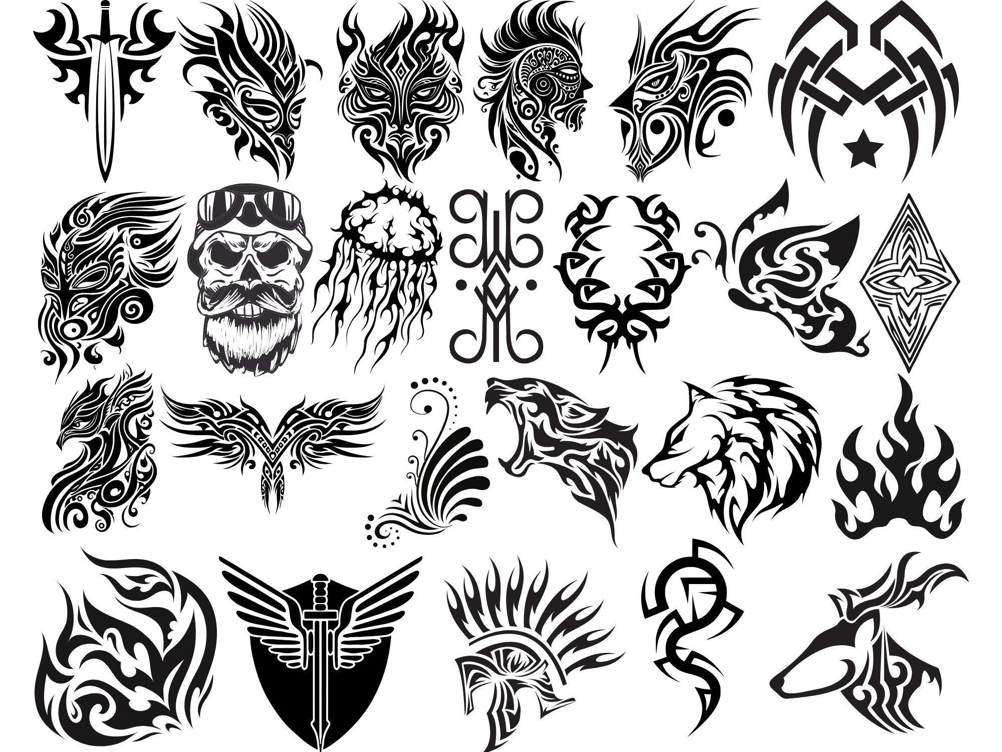 Tribal Tattoo Art Bundle, Vector Designs (digital Download) - Etsy UK