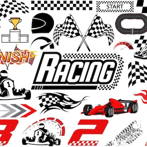 Race Flag Svg Bundle,Racing Clipart,Racing Numbers,Racing Cut Files,Racing Svg,Finish Flags,Cut File For Cricut