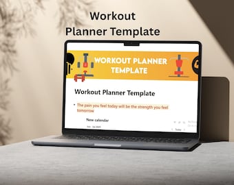 Planificador de ejercicios Notion: Seguimiento de entrenamiento y calendario 2025 (Descarga digital)