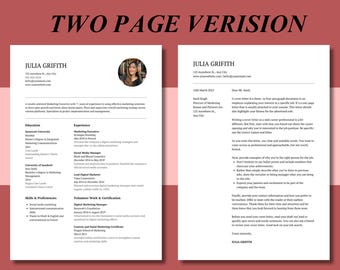 Modern Resume CV Template: Editable Microsoft Word, ATS Friendly