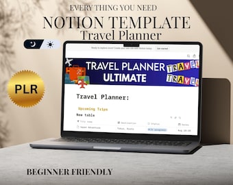 Notion Travel Planner Template: Itinerary, Checklist, & Journal (Digital Download)