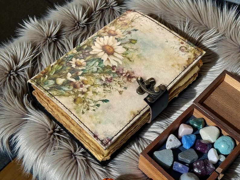 Leather Grimoire Book of Shadows, Handmade Witchcraft Spell Journal ...