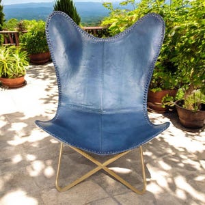 Classic Leather Butterfly Chair, Leather BKF, Living room Luxury, Relaxing Replacement Chair, Accent Patio Furniture, Ascent Chair Gifts
