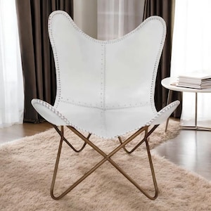 Classic Leather Butterfly Chair, Leather BKF, Living room Luxury, Relaxing Replacement Chair, Accent Patio Furniture, Ascent Chair Gifts