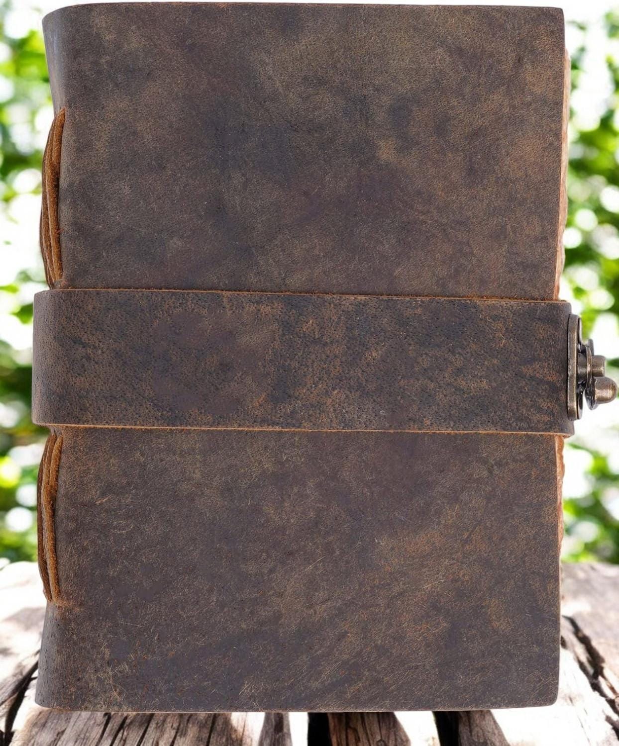 Blank Spell Book Of Shadows Journal With Lock Vintage Paper Leather Bound Journal 25 X 17 Cm 2851676200888