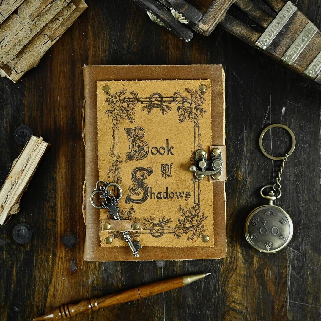 Leather Book of Shadows Journal – Handmade Deckle Edge Paper - Etsy
