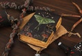 Luna Moth Leather Journal: Vintage Flower Forest Grimoire Handmade Book of Shadows, Spell book Wiccan Pagan Gothic Magic Diary Gift | product logo