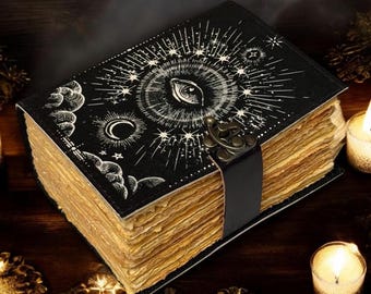 Galaxy Eye Leather Journal: Handmade Vintage Paper Sketchbook
