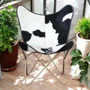 Classic Leather Butterfly Chair, Leather BKF, Living room Luxury, Relaxing Replacement Chair, Accent Patio Furniture, Ascent Chair Gifts