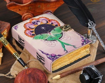 essay plan template printable Blank Spell Book of Shadows Journal with Lock Clasp Vintage Handmade Leather Luna Moths and Morpho Butterfly Print Witchcraft Supplies 7x5''