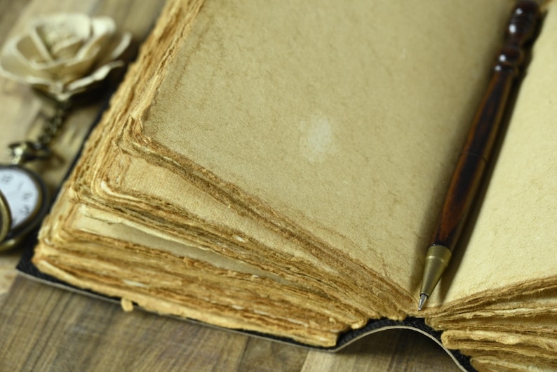 Tree of Life Leather Journal | 200- 400 Page Large Grimoire | Blank ...
