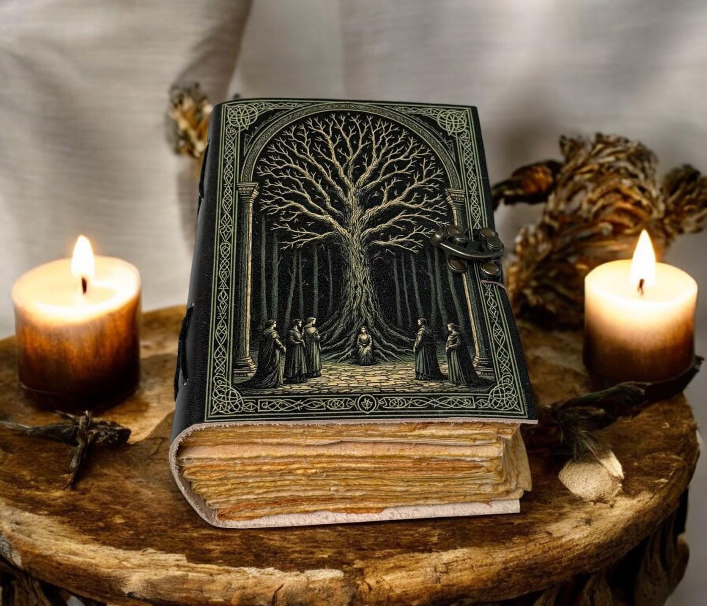 Tree of Life Leather Grimoire: 400 Page Book of Shadows - Etsy