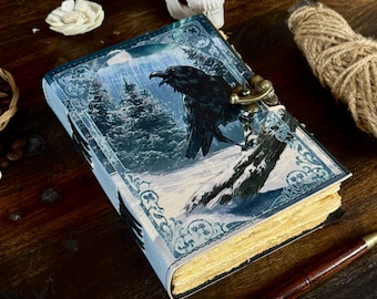 The Raven Leather Journal – Gothic Grimoire, Book of Shadows