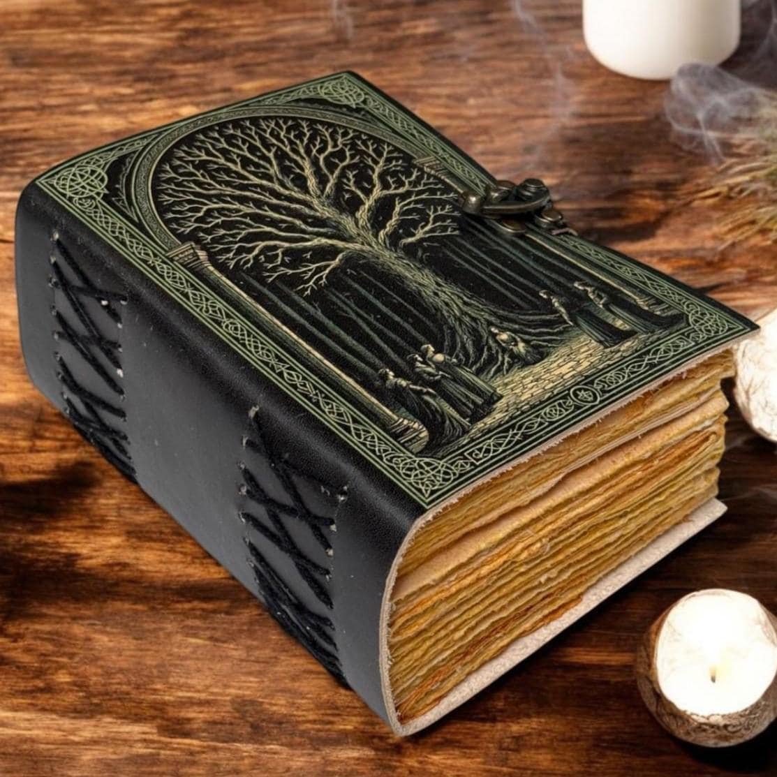 Tree of Life Leather Grimoire: 400 Page Book of Shadows - Etsy