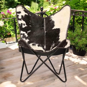 Classic Leather Butterfly Chair, Leather BKF, Living room Luxury, Relaxing Replacement Chair, Accent Patio Furniture, Ascent Chair Gifts