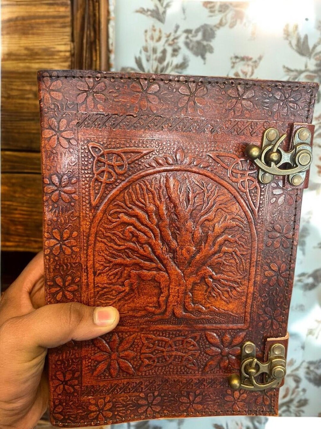 Large Tree of Life Leather Journal: Embossed Notebook, 600 Pages - Etsy