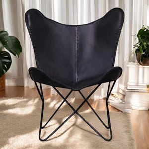 Classic Leather Butterfly Chair, Leather BKF, Living room Luxury, Relaxing Replacement Chair, Accent Patio Furniture, Ascent Chair Gifts