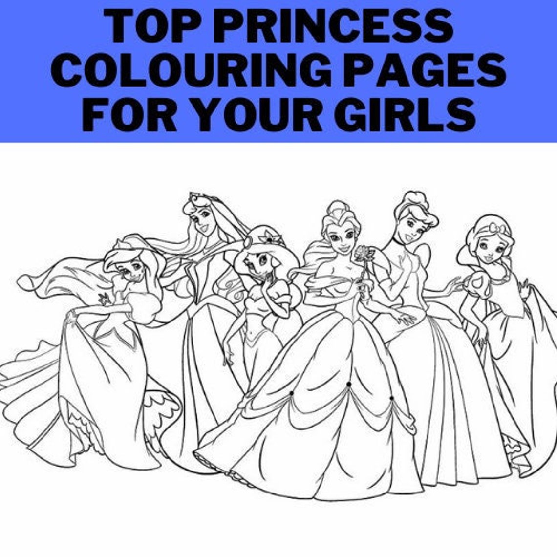 34 Printable Top Princess Colouring Pages for Your Girls, Colouring ...