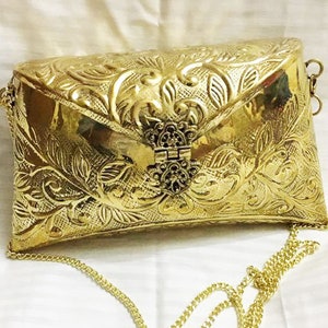 Clutch Purses Women Golden, Gold Purses Weddings Party