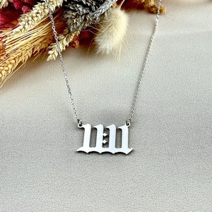 925 Sterling Silver Angel Number Necklace, 1111 Angel Number Necklace, Personalized Number Necklace, Angel Number Jewelry, Christmas Gifts