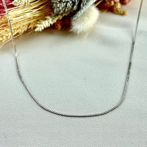 Curb Chain, Thin Elegant Curb Chain, Dainty Chain, 925 Sterling Silver Chain, Necklaces, Christmas Gifts, Jewelry, Gifts For Her