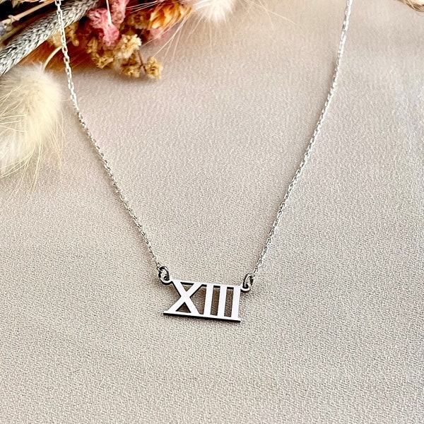 Pesonalized Gifts, 925 Sterling Silver Roman Numeral Necklace, Pesonalized Gifts, 925 Sterling Silver Jewelry, Gifts For Her, Necklaces