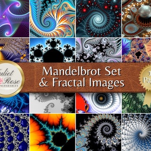 Mandelbrot establece patrones e imágenes fractales: perfecto para proyectos de artesanía, álbumes de recortes, diarios basura, collage, diseños, fondos de pantalla, etc.