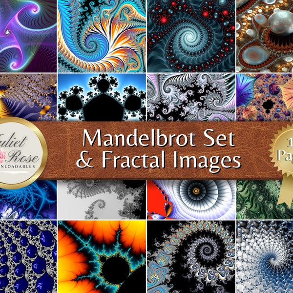 Mandelbrot Set Patterns and Fractal Images - Perfect for Art Craft Projects, Scrapbooking, Junk Journals, Collage, Layouts,  Wallpapers etc