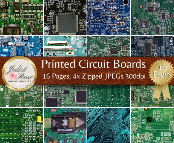 Printed Circuit Boards - Classic High Quality PCB PWB Download Photos for Journals, Scrapbooking, Collage, Digital and Papercraft Projects