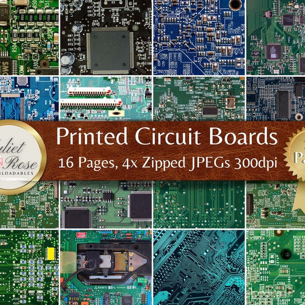 Printed Circuit Boards - Classic High Quality PCB PWB Download Photos for Journals, Scrapbooking, Collage, Digital and Papercraft Projects