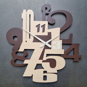 Extra Large 62 cm Wall Clock - Bold Numbers Design - Customizable Colors for Modern Home or Office Decor