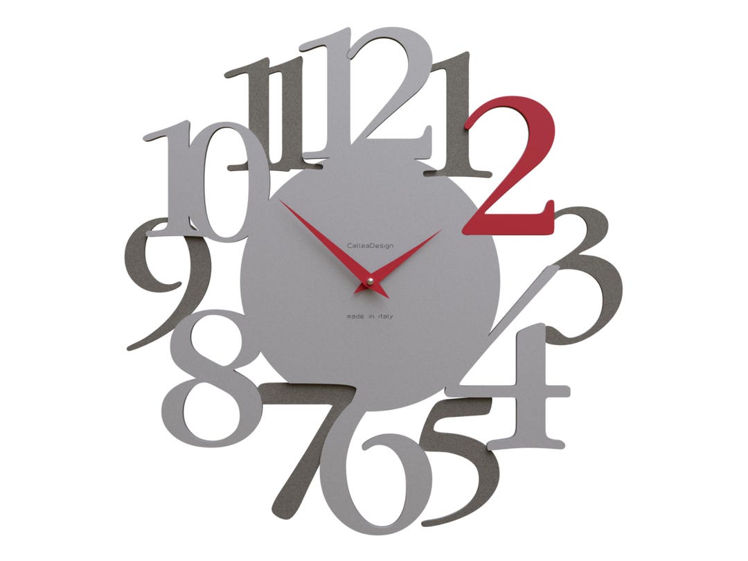 Modern Wall Clock – Large Numbers, Italian Design - Etsy