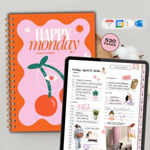 2026 Digital Planner | 530 PAGES | 2026 Daily, Weekly & Monthly Planner | GoodNotes Planner | iPad Planner | 2026 Calendar | Retro Planner