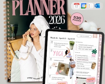 2026 Digital Planner for iPad & GoodNotes | 530 PAGES | 2026 Daily, Weekly and Monthly Planner | Apple, Google Hyperlinked 2026 Calendar