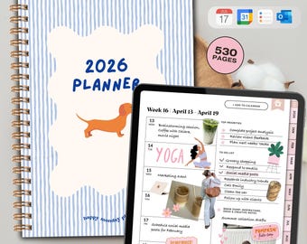 2026 Digital Planner | 530 PAGES | 2026 Daily, Weekly & Monthly Planner | GoodNotes Planner | iPad Planner | 2026 Apple and Google Calendar