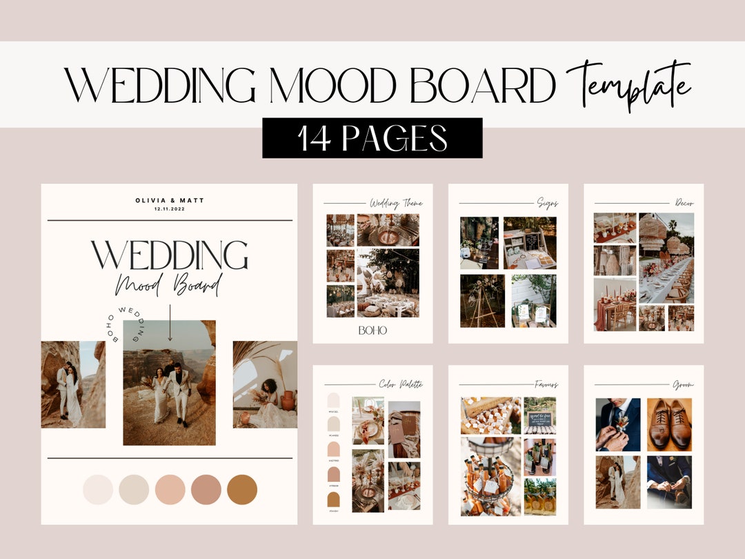 Wedding Mood Board Template Digital Wedding Planner Template Wedding Wedding Mood Board Template Digital Wedding Planner Template Wedding