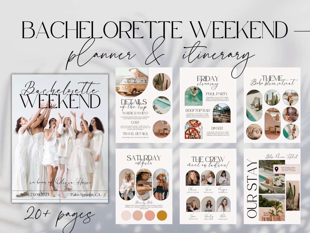 Deluxe Bachelorette Itinerary Template Bachelorette Weekend Planner Deluxe Bachelorette Itinerary Template Bachelorette Weekend Planner