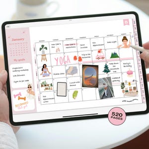 2025 Digital Planner | 520 PAGES | Dated 2025 Daily, Weekly & Monthly Planner | GoodNotes | 2025 Calendar | Landscape iPad Planner 2025