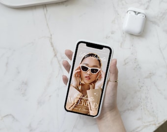 Digital Bachelorette Itinerary Template | Bachelorette Weekend Planner Template | Bachelorette Party Itinerary | Editable Invite Canva
