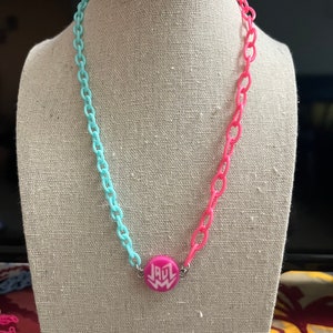 Blue & Pink Jauz Necklace