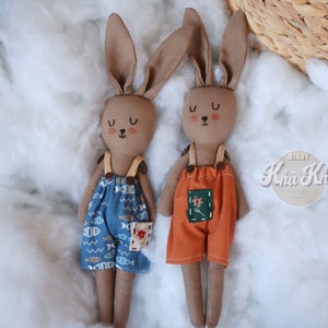 Personalised Bunny Rag Doll - Bunny Nursery Decor, Personalised Christmas Girl Gift - Baby Gifts