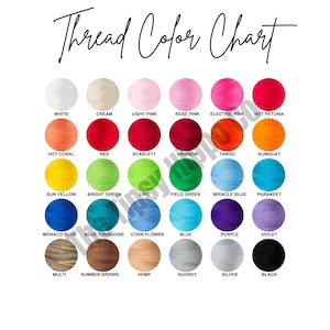 Embroidery Thread Color Chart Digital Download Color Swatch Printable