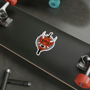 Oni mask vinilo anime sticker, samurai oni mask laptop sticker, anime decor phone sticker, regalos de anime para él, regalos de adolescente