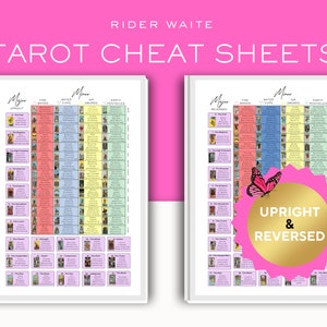 Rider Waite Tarot Cheat Sheets! - Includes Free Gift