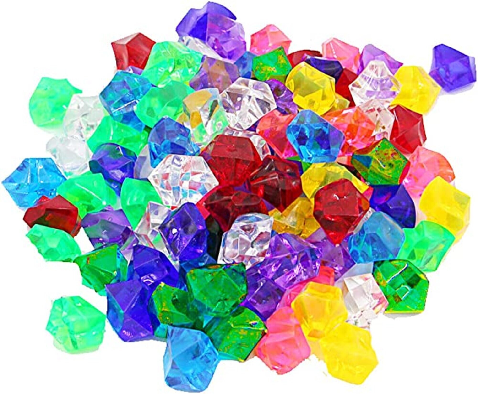 Acrylic Gems Plastic Stars Fake Gems 155 Pcs Fake Jewels Assorted Color  Plastic Gemstones for Kids Table Scatters Aquarium Jewels 